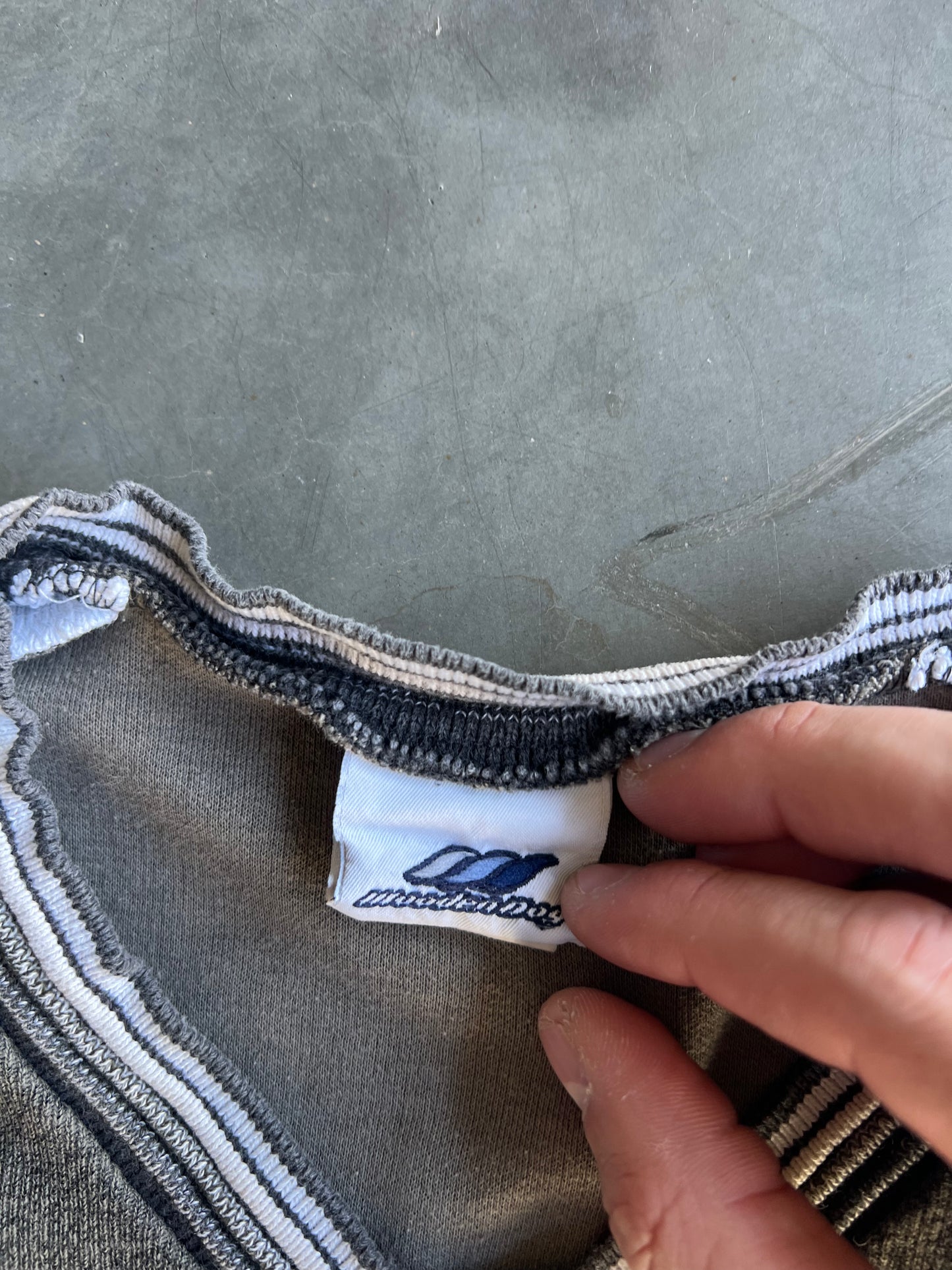 Vintage Green Stripped Y2k Thermal Shirt - XL