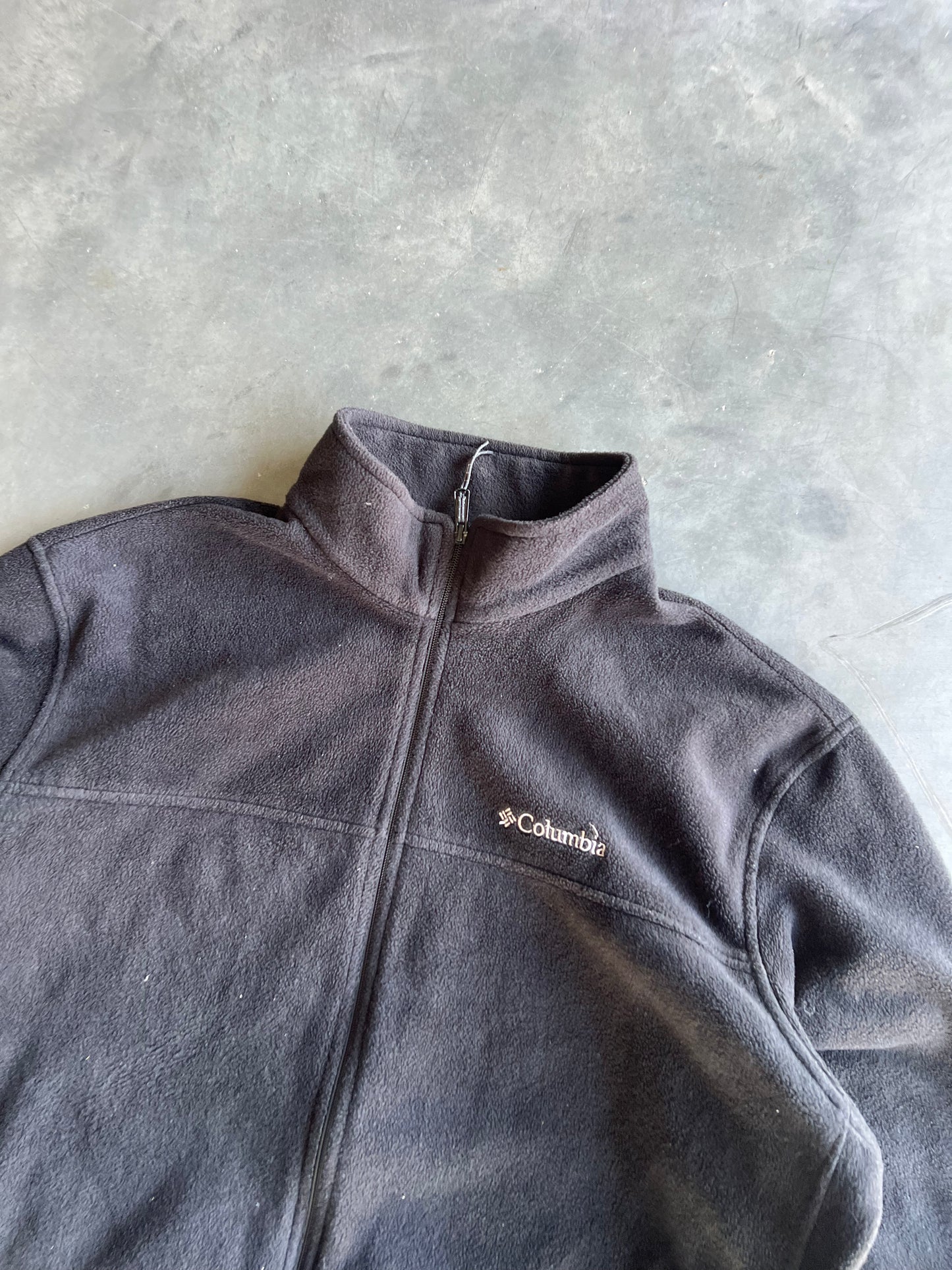 Vintage Black Columbia Zip Fleece - XXL