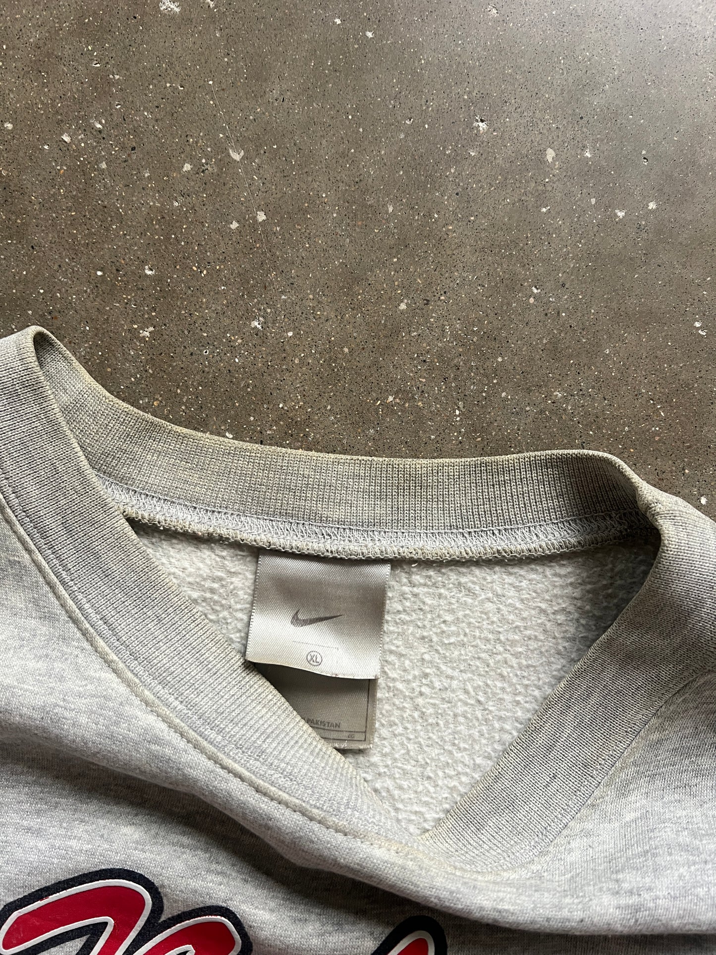 Vintage Grey Nike Spellout Crew - XL