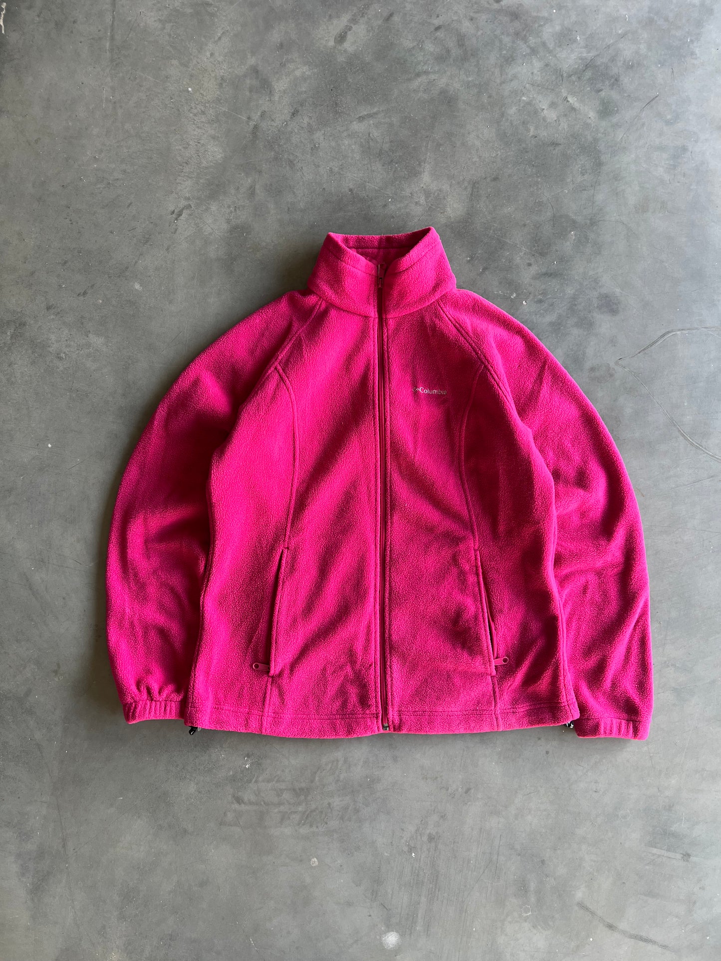 Vintage Pink Columbia Zip Fleece - L