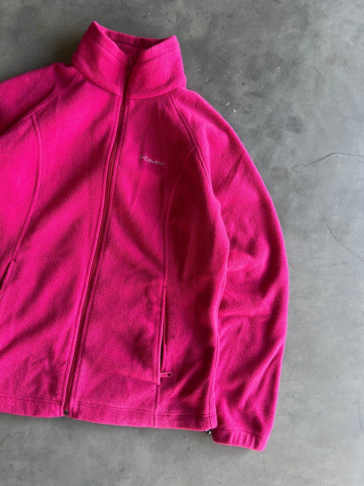 Vintage Pink Columbia Zip Fleece - L