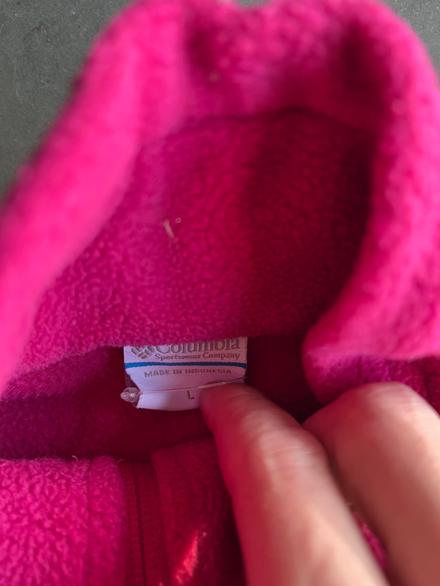 Vintage Pink Columbia Zip Fleece - L