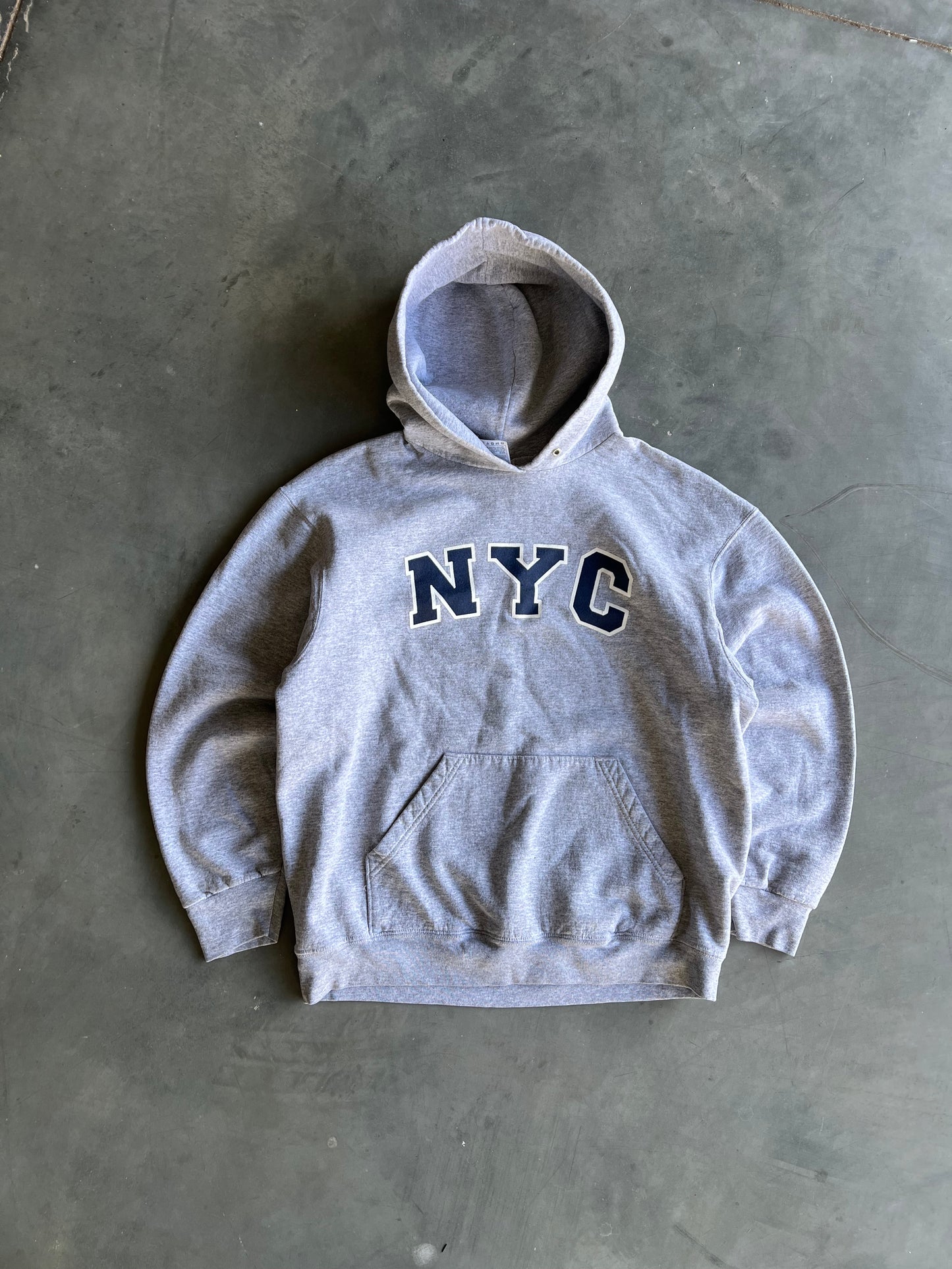 Vintage Heather Grey NYC Hoodie - L