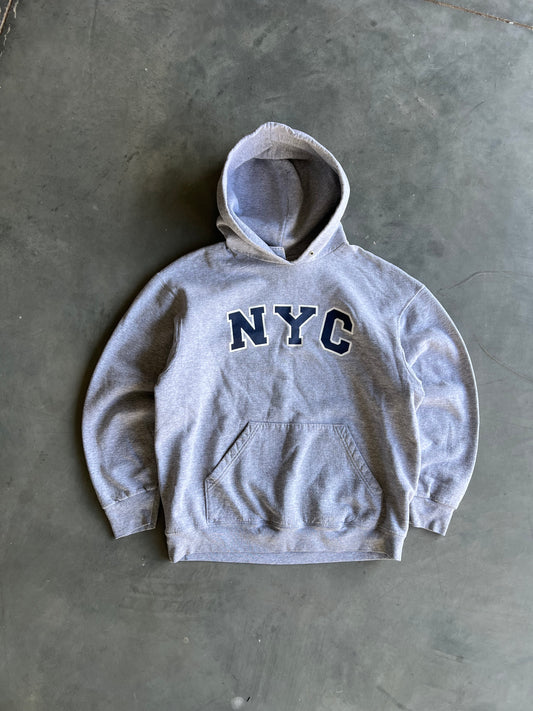Vintage Heather Grey NYC Hoodie - L