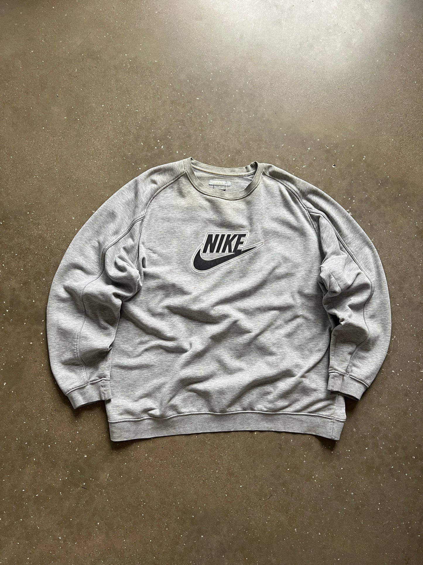 Vintage Grey Nike Spellout Crew - XL