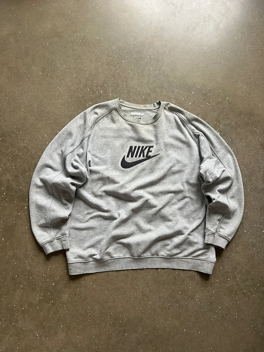 Vintage Grey Nike Spellout Crew - XL