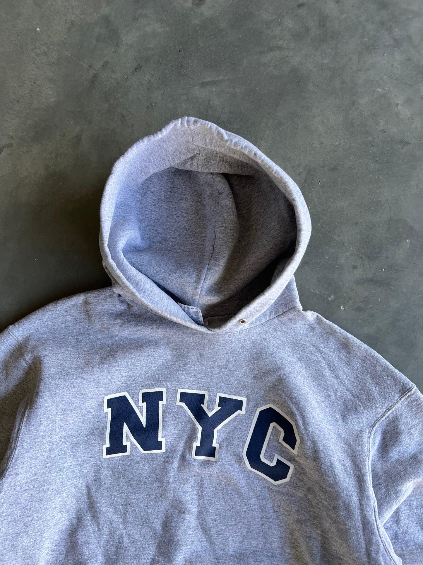 Vintage Heather Grey NYC Hoodie - L
