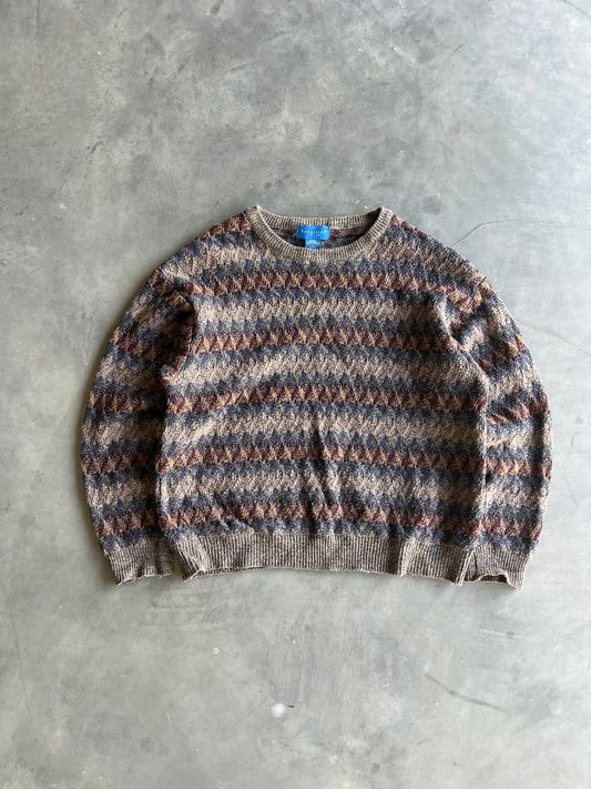 Vintage Amber Patterned Towncraft Sweater - XL