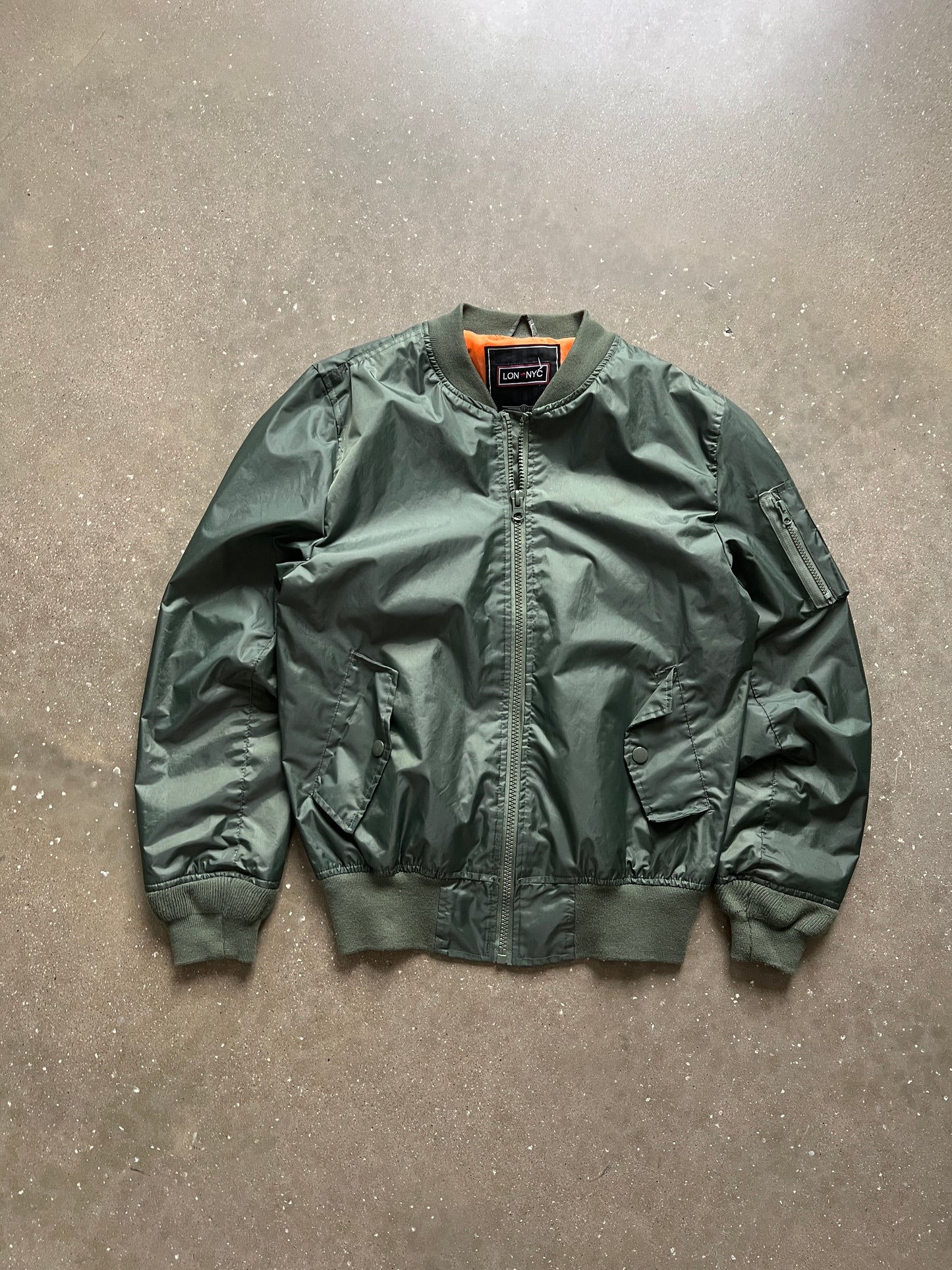 Vintage Green 90s Bomber Jacket - L