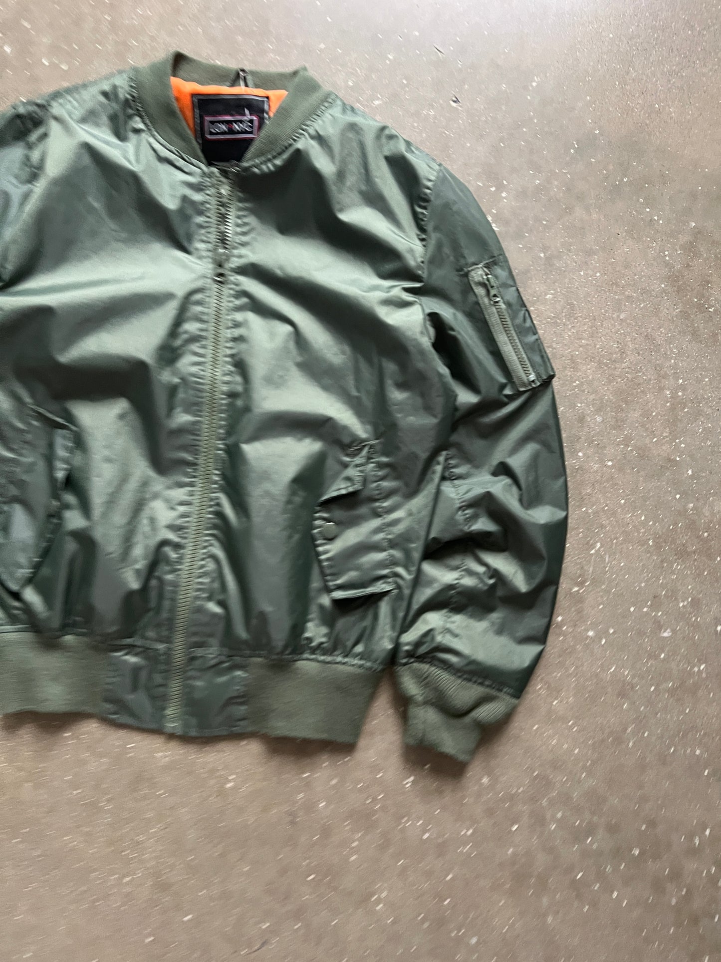 Vintage Green 90s Bomber Jacket - L