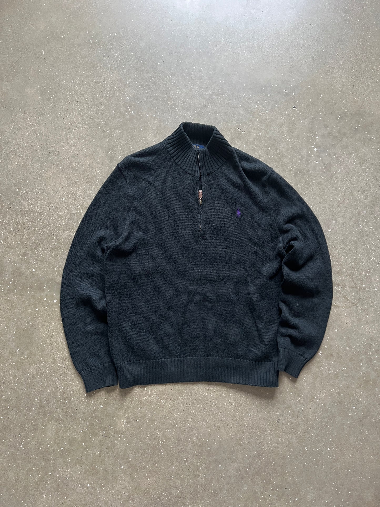 Vintage Black Polo Ralph Lauren Sweater - L