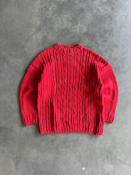 Vintage Red Polo Hunt Club Knit Sweater - M