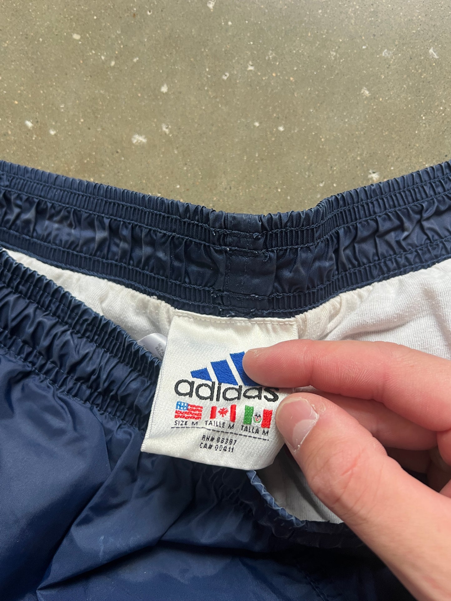 Vintage Navy Blue Adidas Track Pants - M