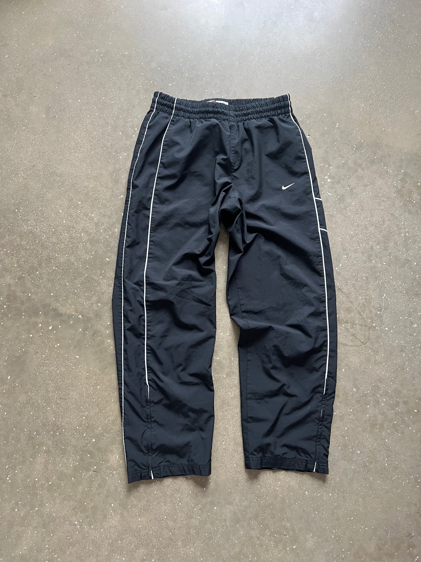 Vintage Black Nike Swoosh Track Pants - L