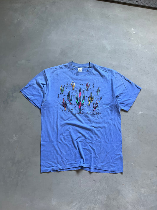 Vintage Blue Arizona Cactus Shirt - XL