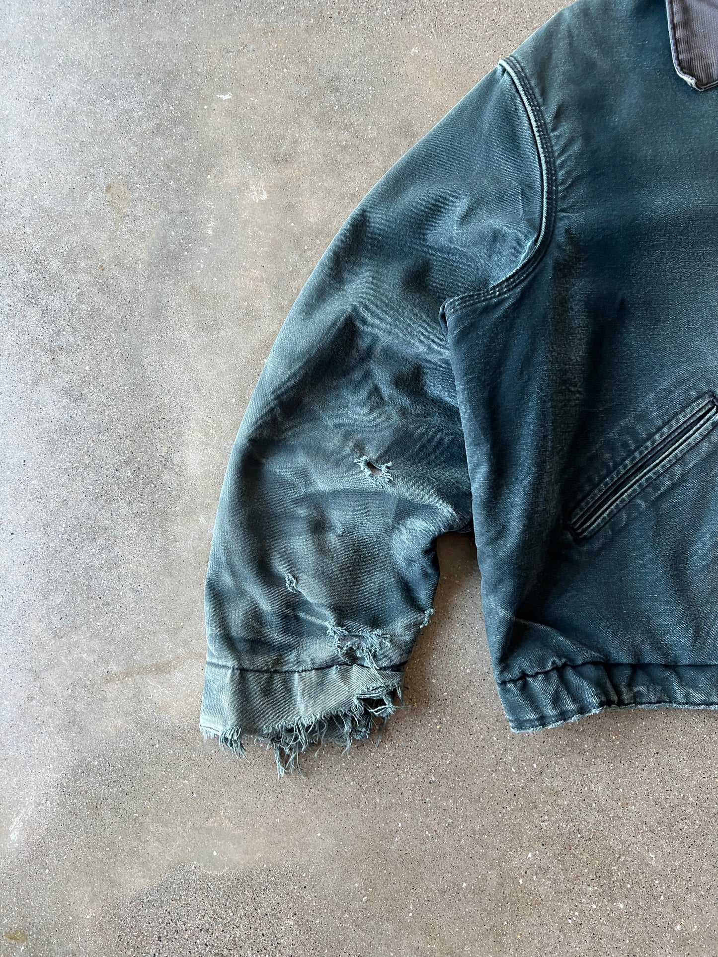 Vintage Faded Black Carhartt Detroit Jacket - XL
