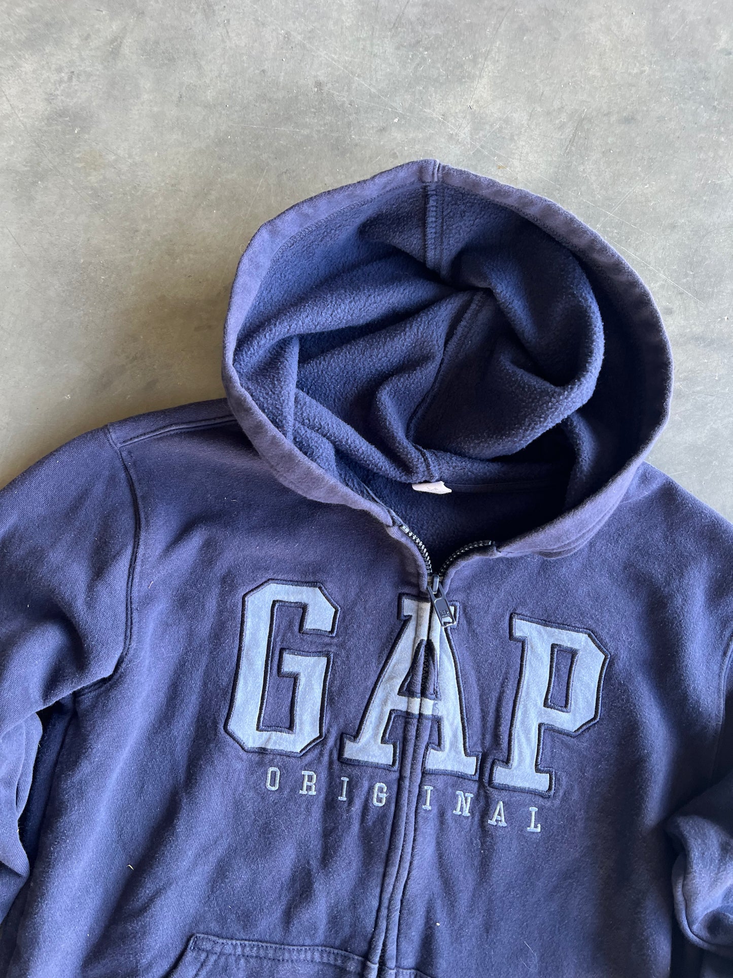 Vintage Navy Blue Gap Zip Hoodie - L
