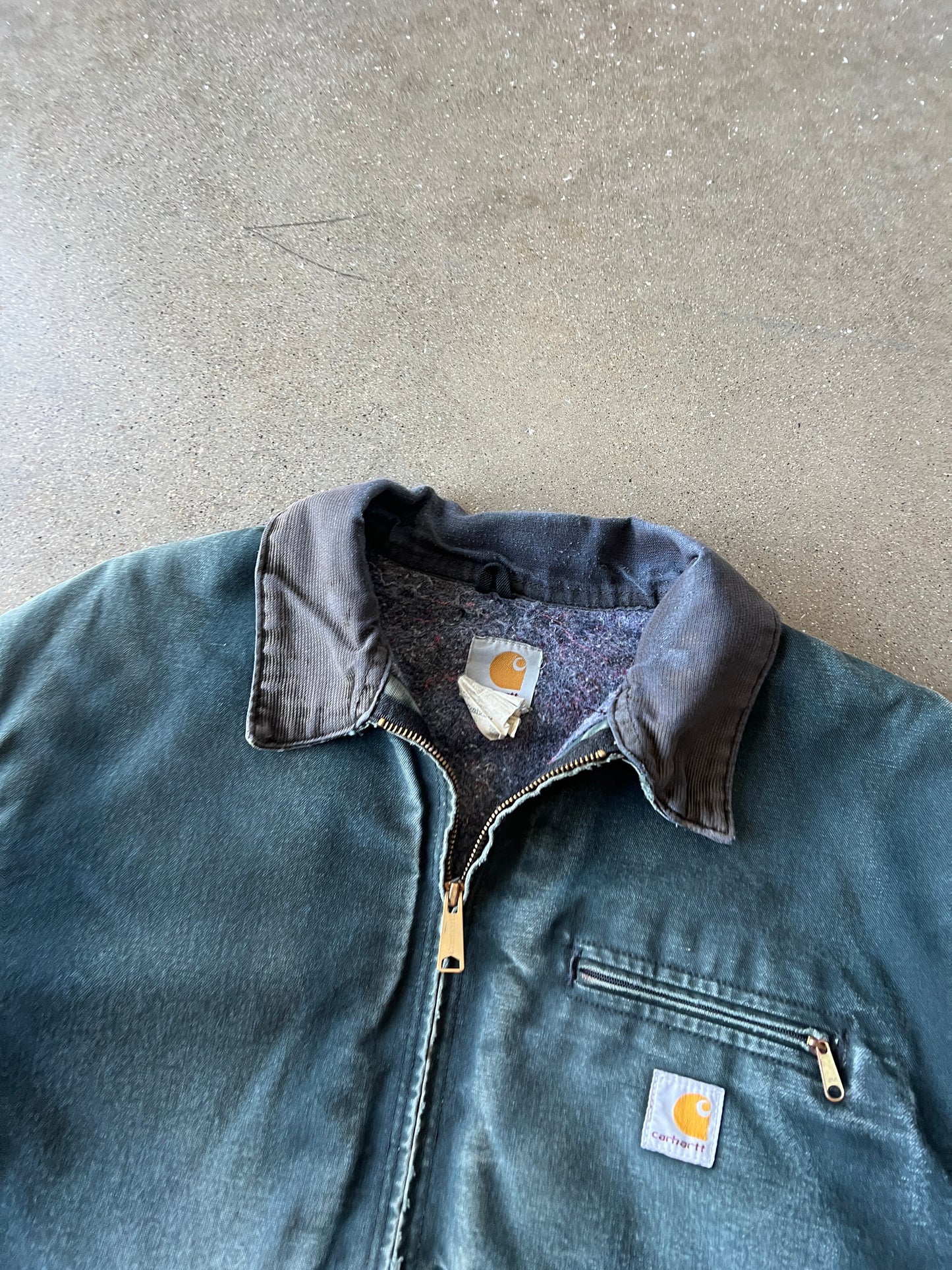 Vintage Faded Black Carhartt Detroit Jacket - XL