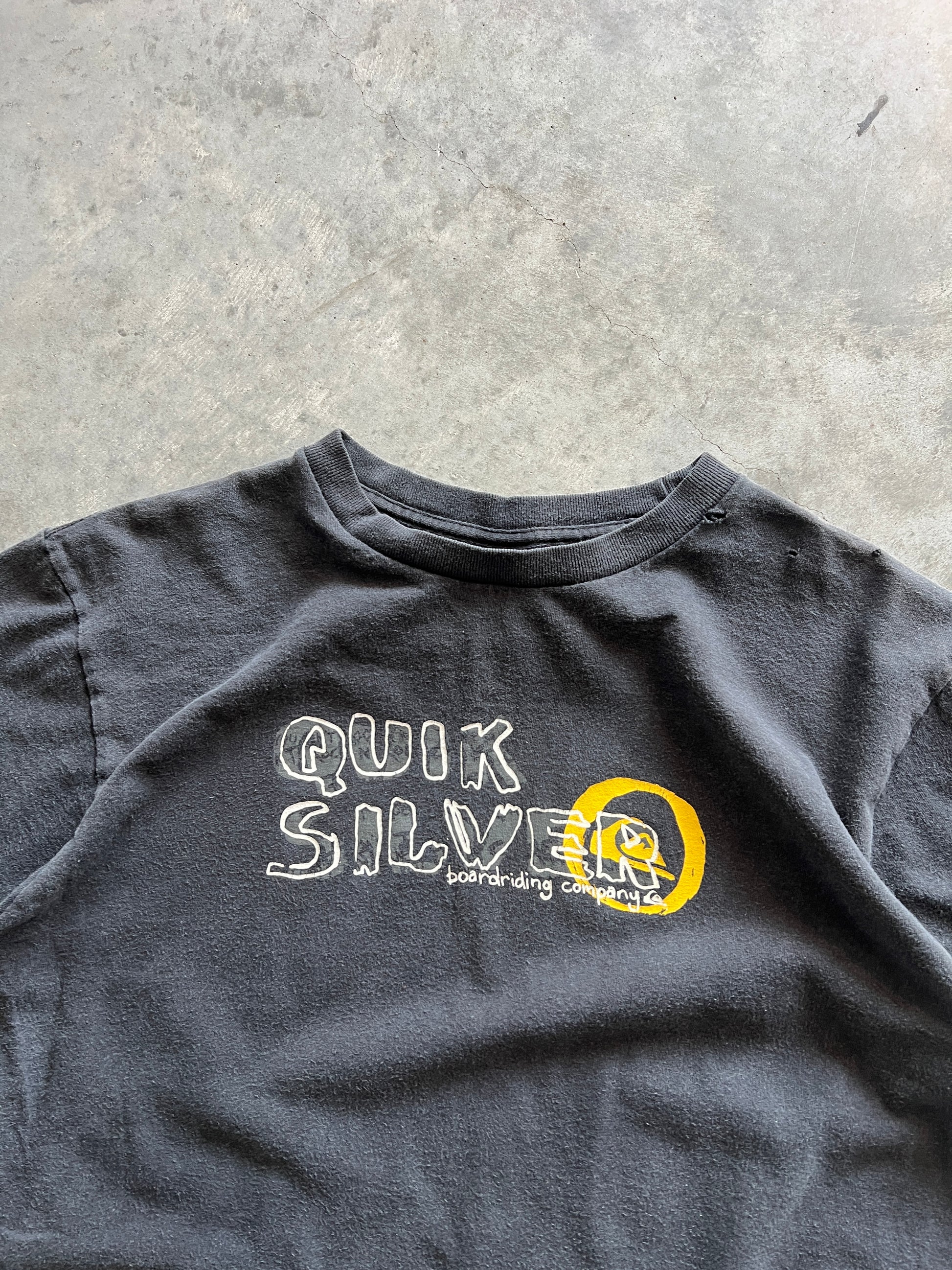 Vintage Faded Black Quicksilver Shirt - M