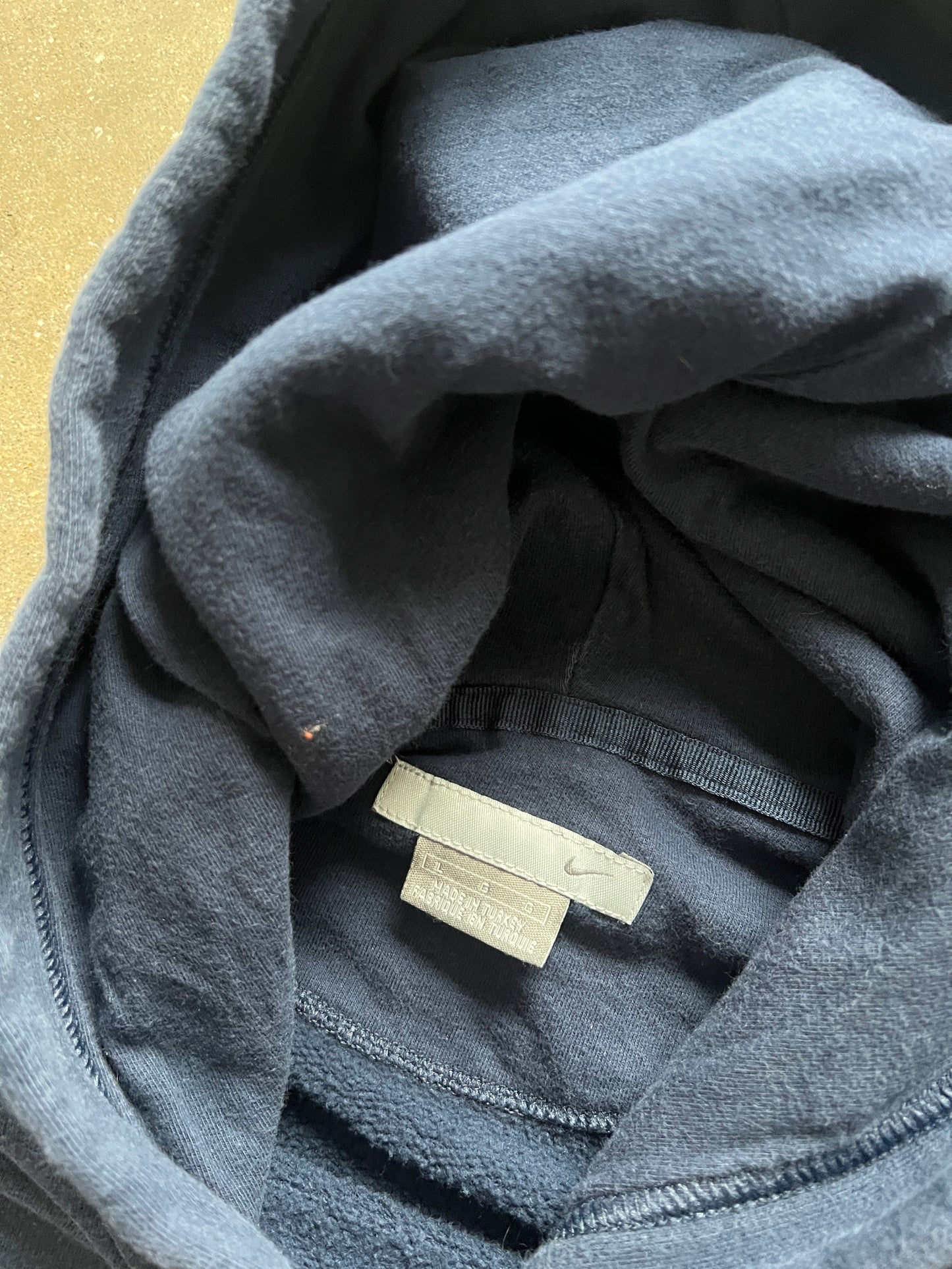Vintage Deep Blue Nike Swoosh Hoodie - L