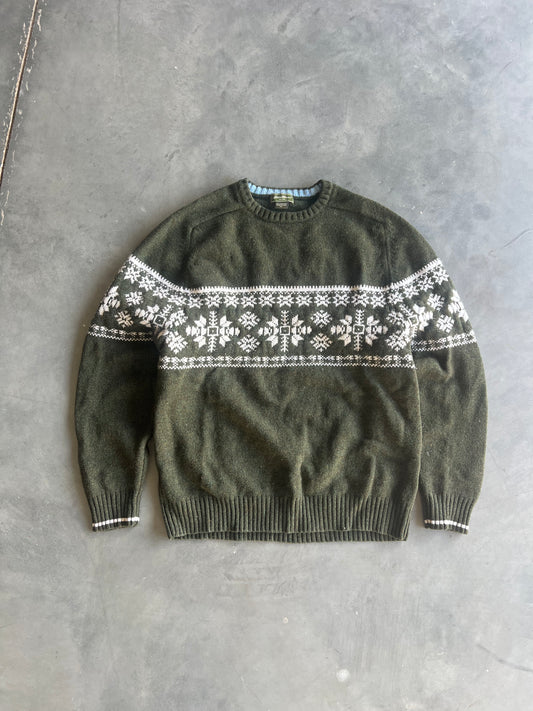 Vintage Emerald Green Eddie Bauer Sweater - XL