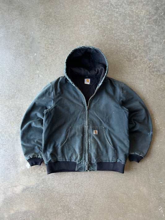 Vintage Distressed Black Carhartt Jacket - L