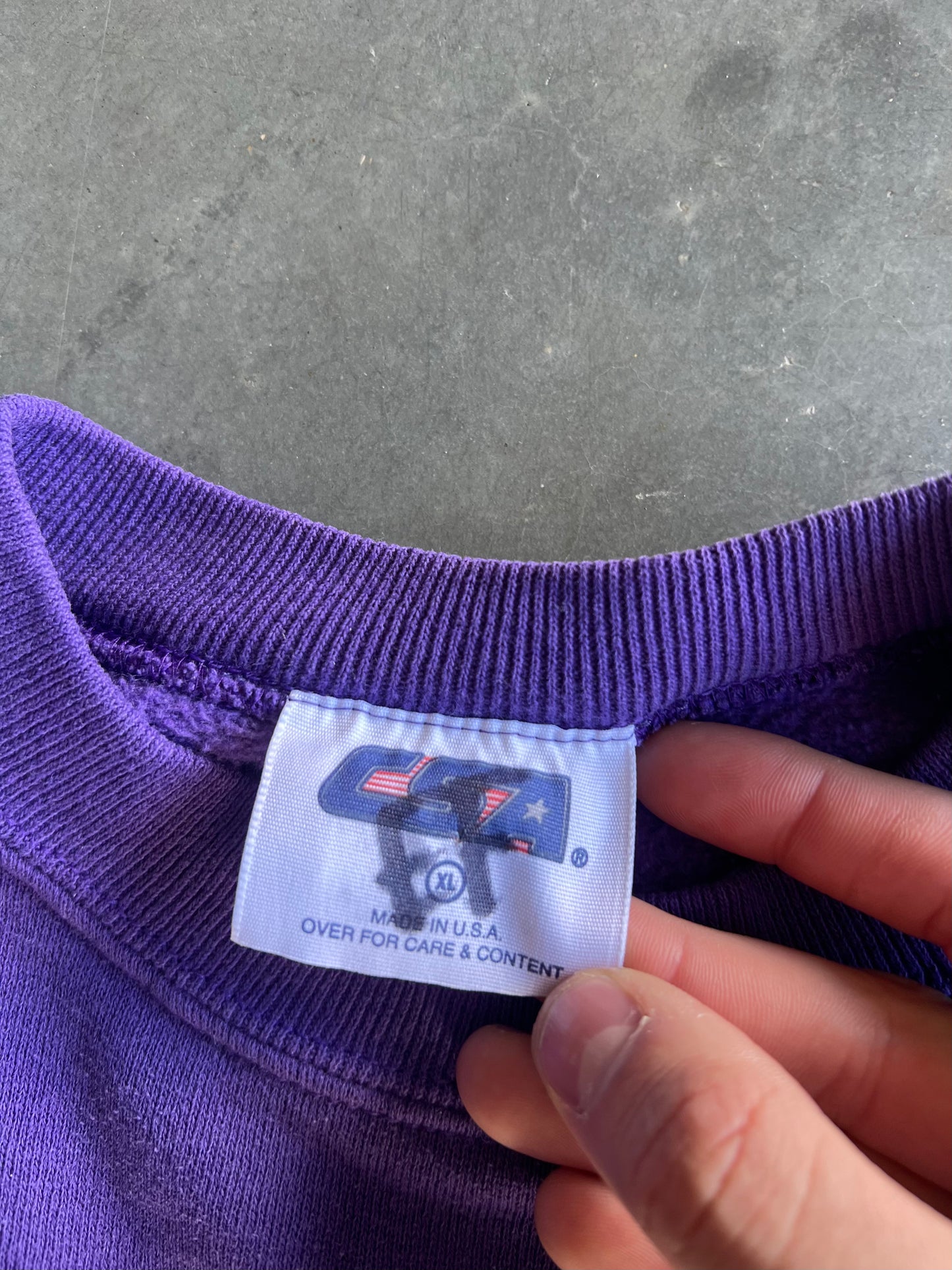 Vintage Purple Minnesota Vikings Crew - XL