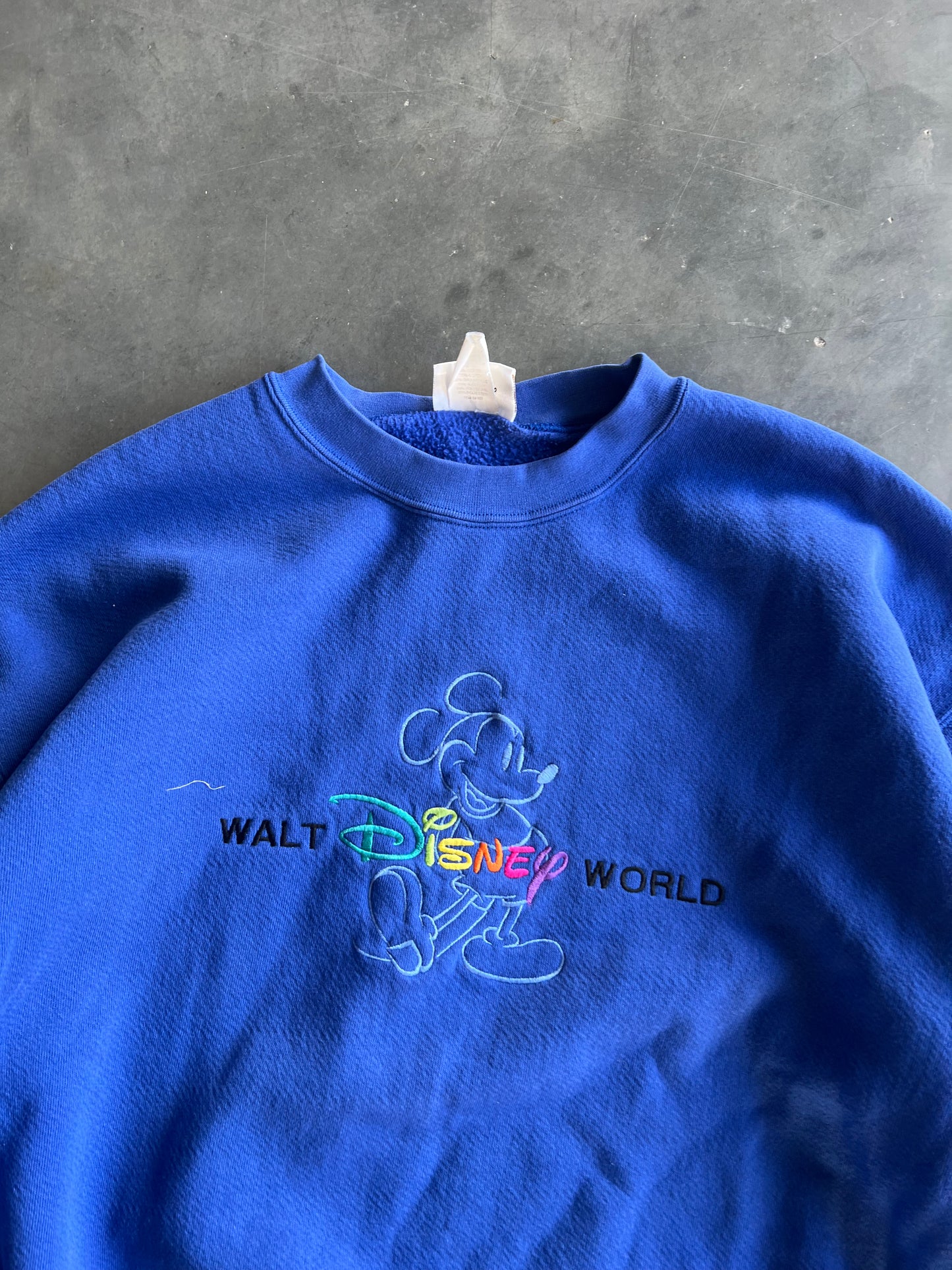 Vintage Blue Walt Disney World Crew - XL