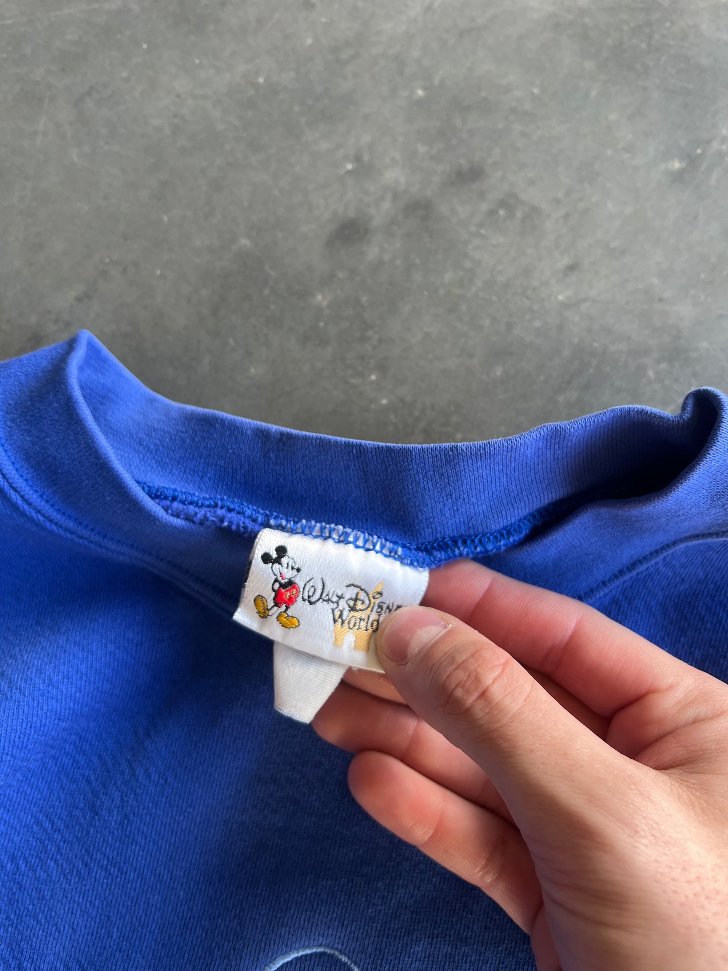 Vintage Blue Walt Disney World Crew - XL