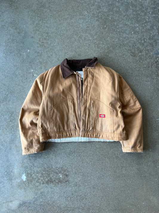 Vintage Carmel Tan Cropped Dickies Jacket - XL