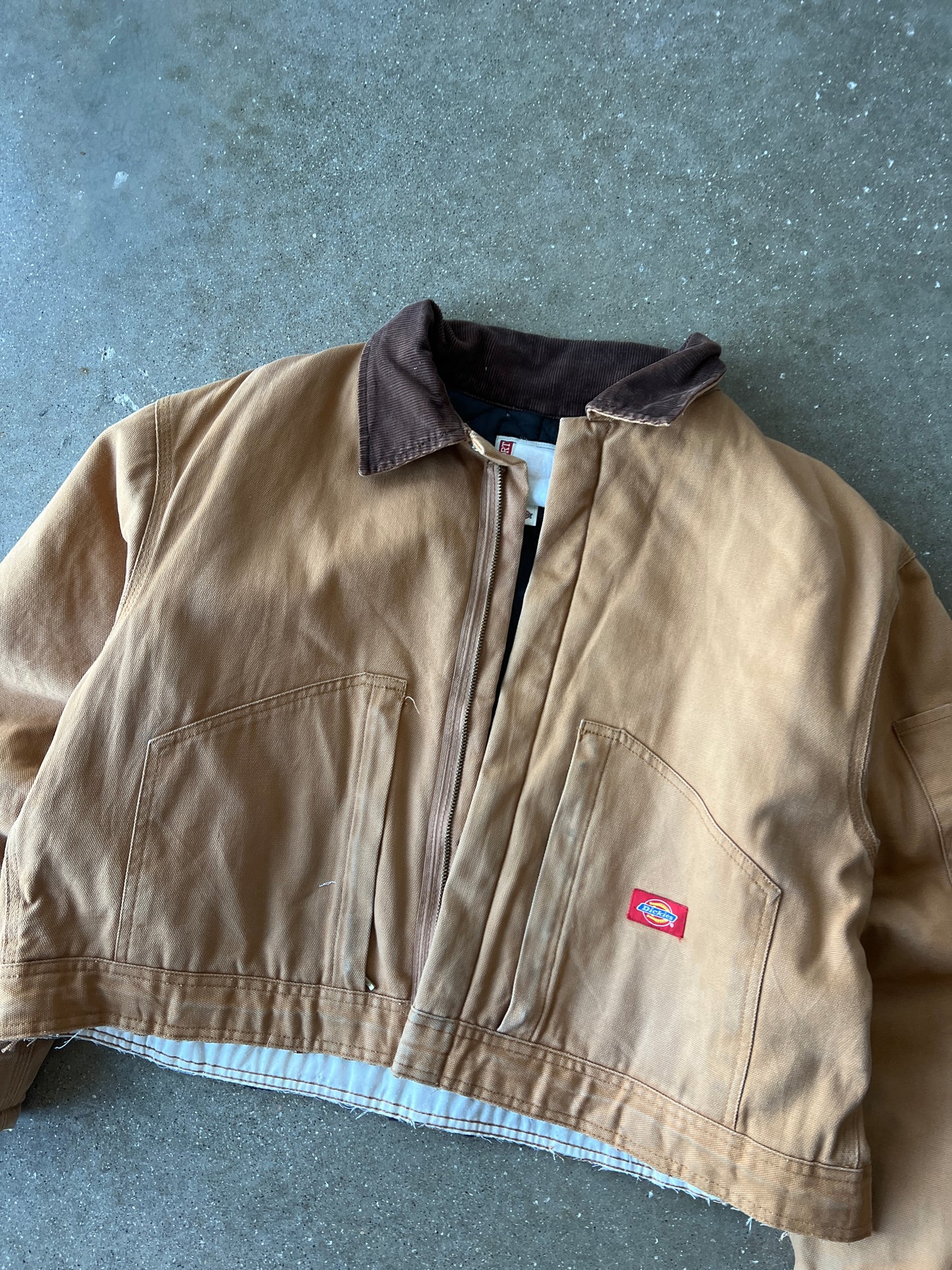 Vintage Carmel Tan Cropped Dickies Jacket - XL