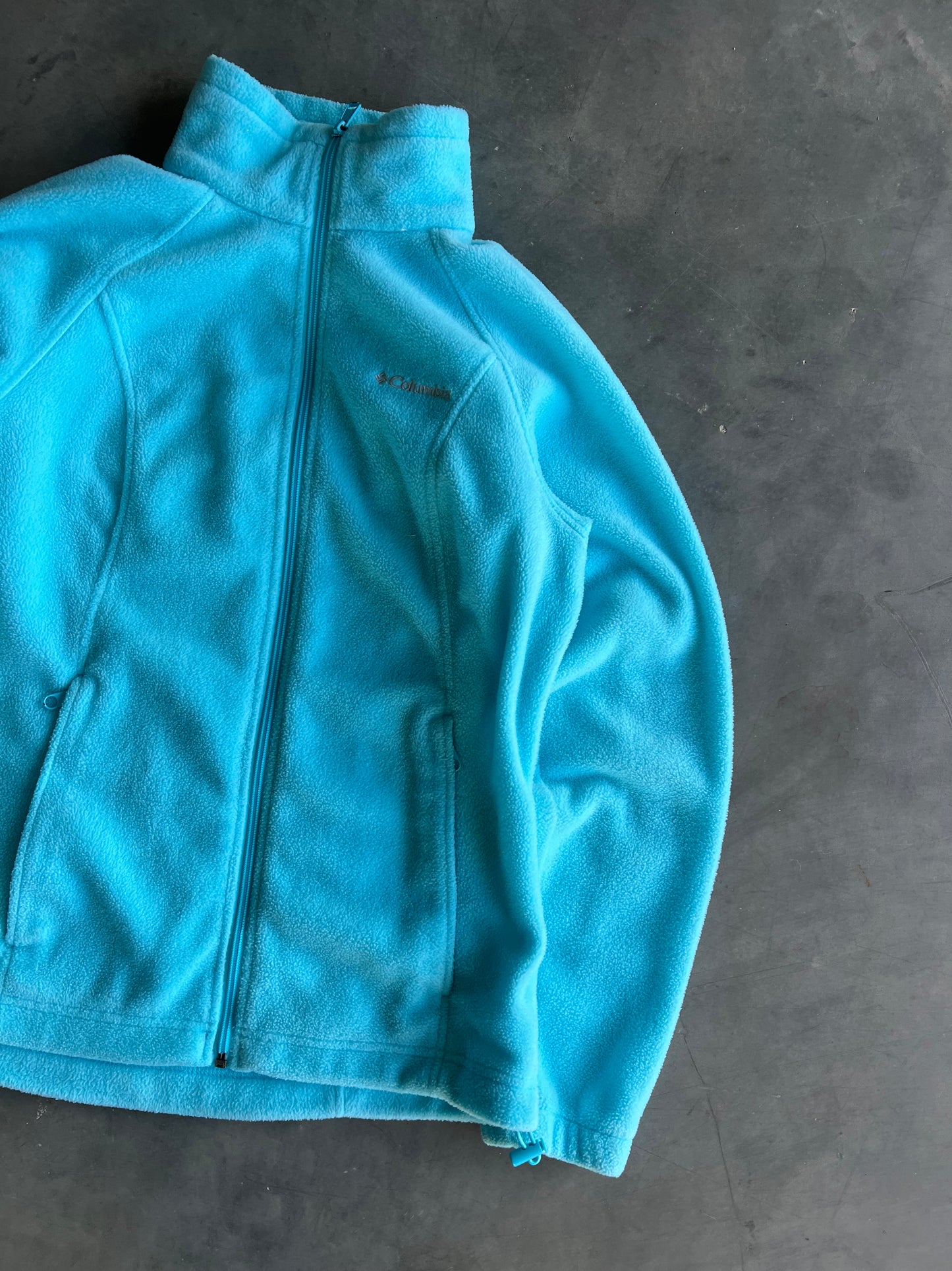 Vintage Sky Blue Columbia Zip Fleece - S
