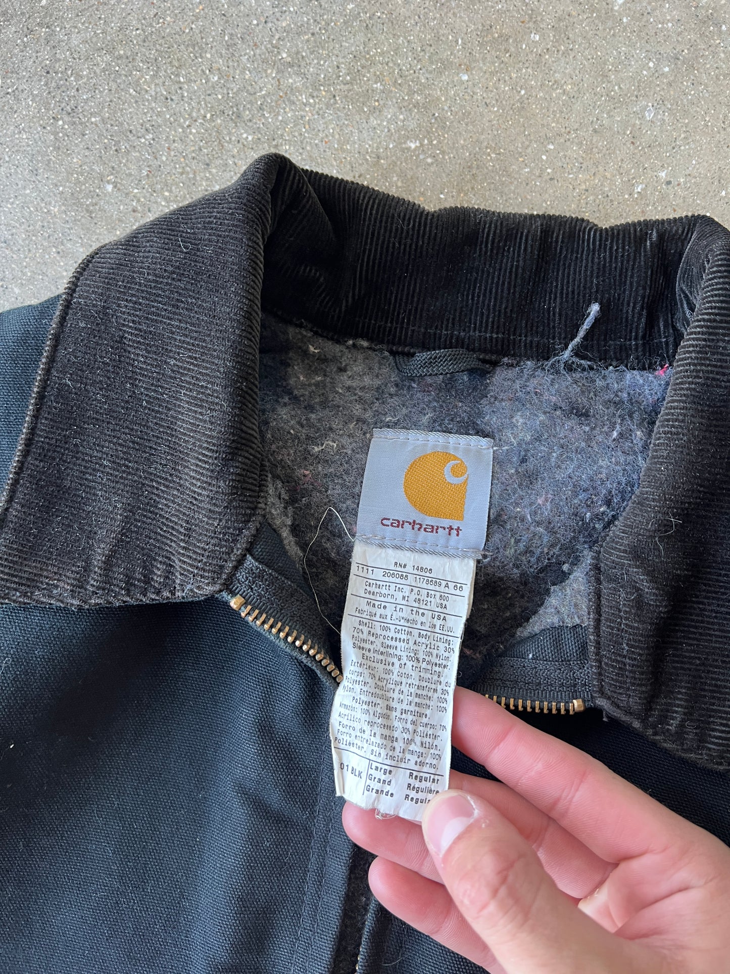 Vintage Black Carhartt Detroit Jacket - L