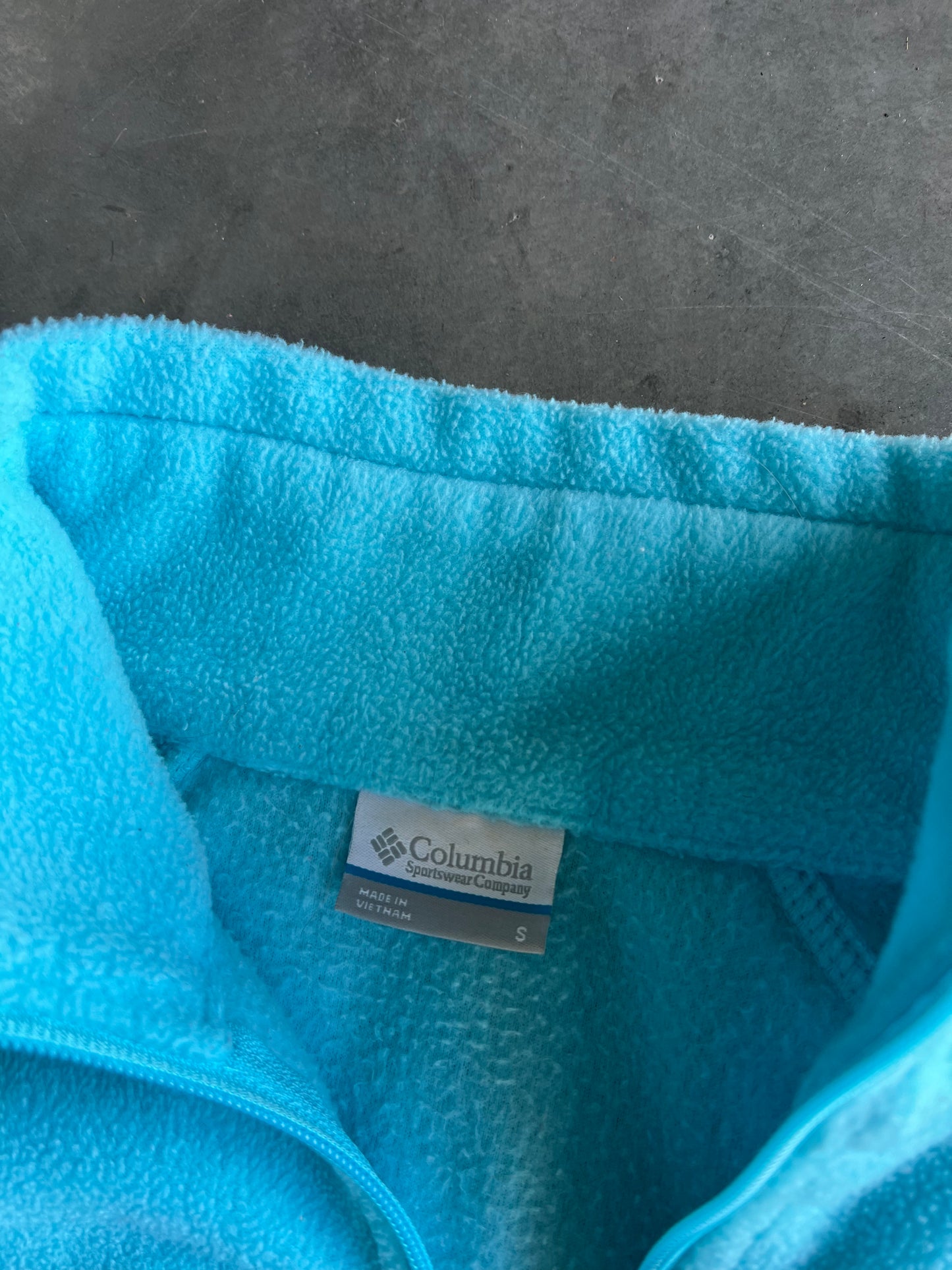 Vintage Sky Blue Columbia Zip Fleece - S