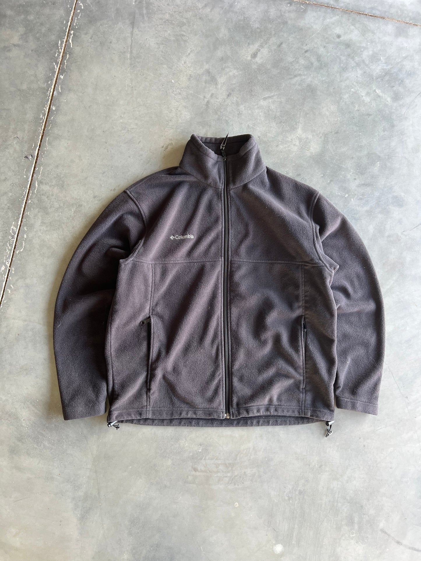 Vintage Black Columbia Zip Fleece Jacket - L