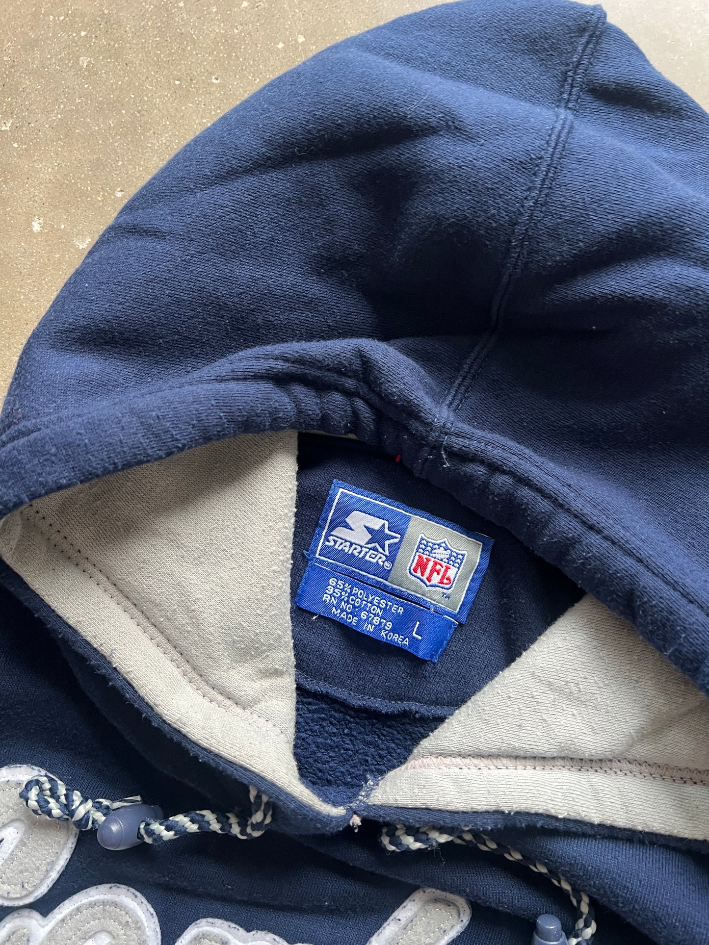 Vintage Blue Dallas Cowboys Hoodie - L