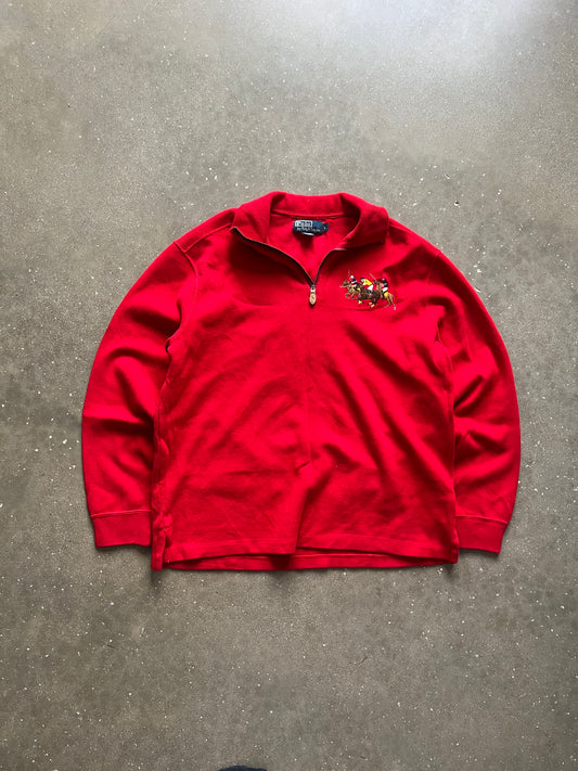 Vintage Red Polo Ralph Lauren Sweater - L