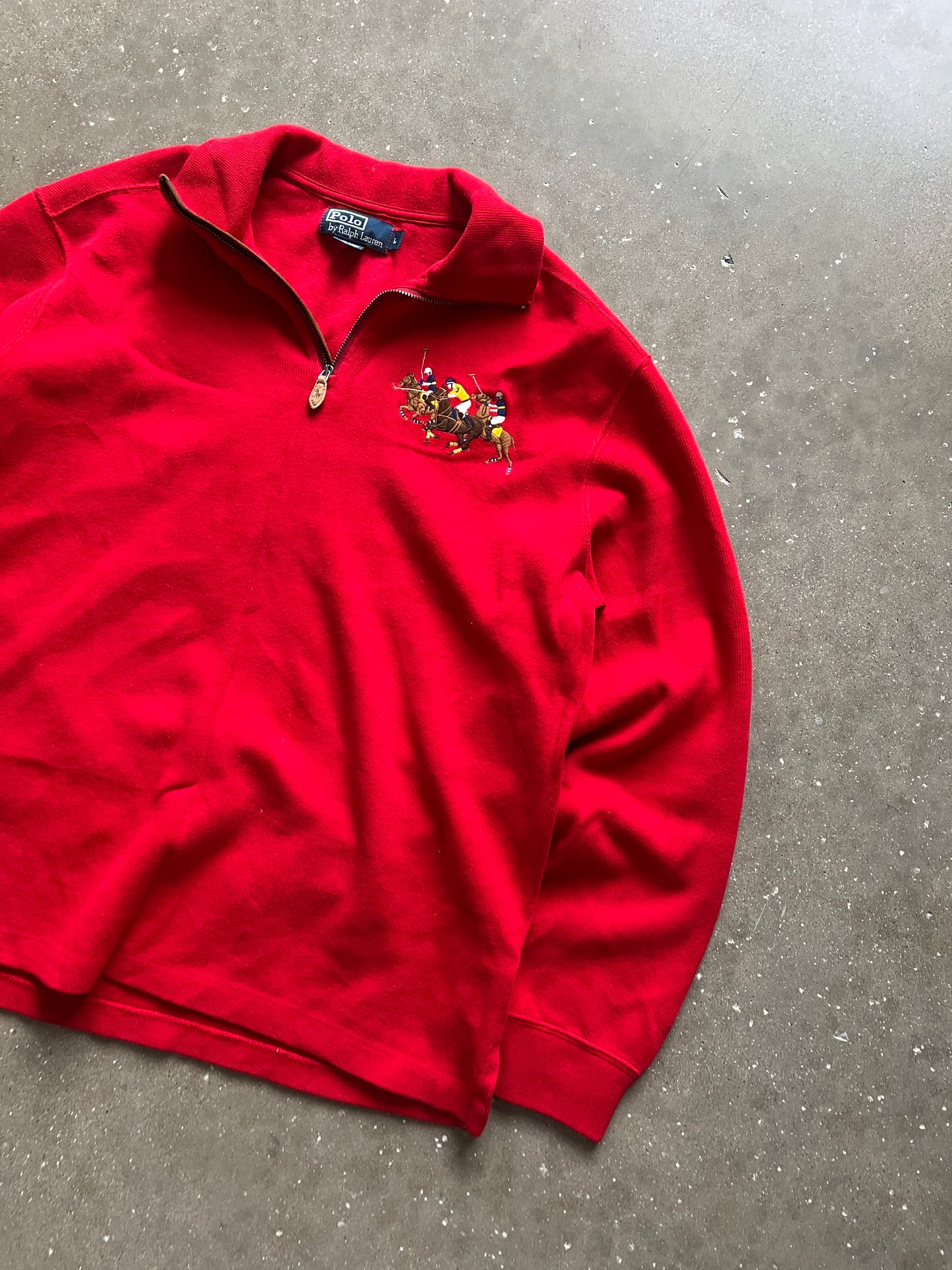 Vintage Red Polo Ralph Lauren Sweater - L