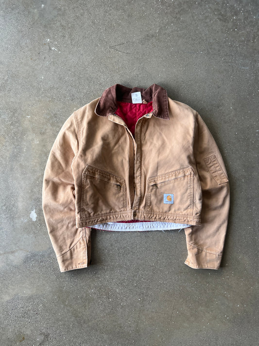 Vintage Carmel Tan Cropped Carhartt Jacket - L