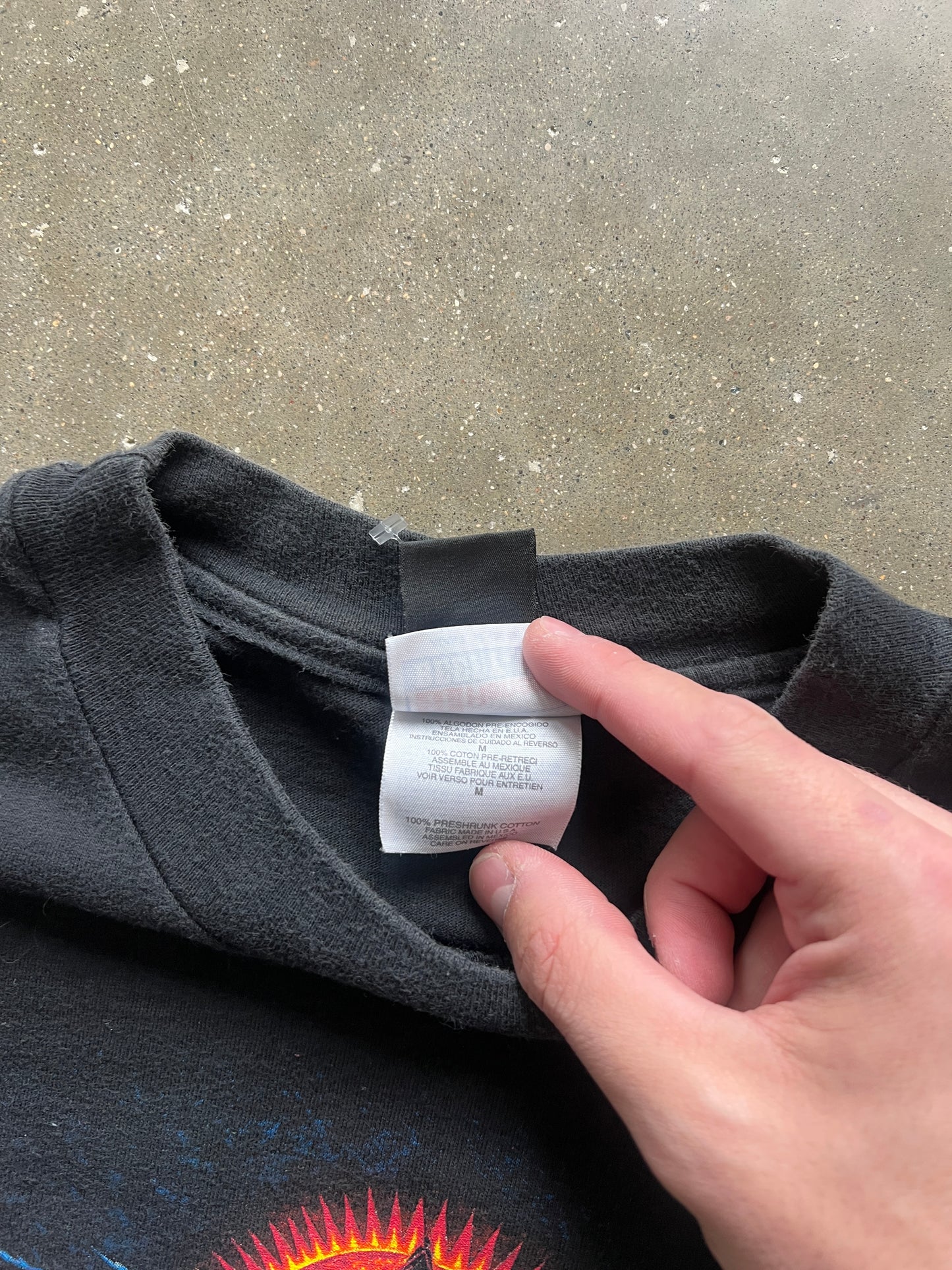 Vintage Black Harley Davidson Flame Shirt - S