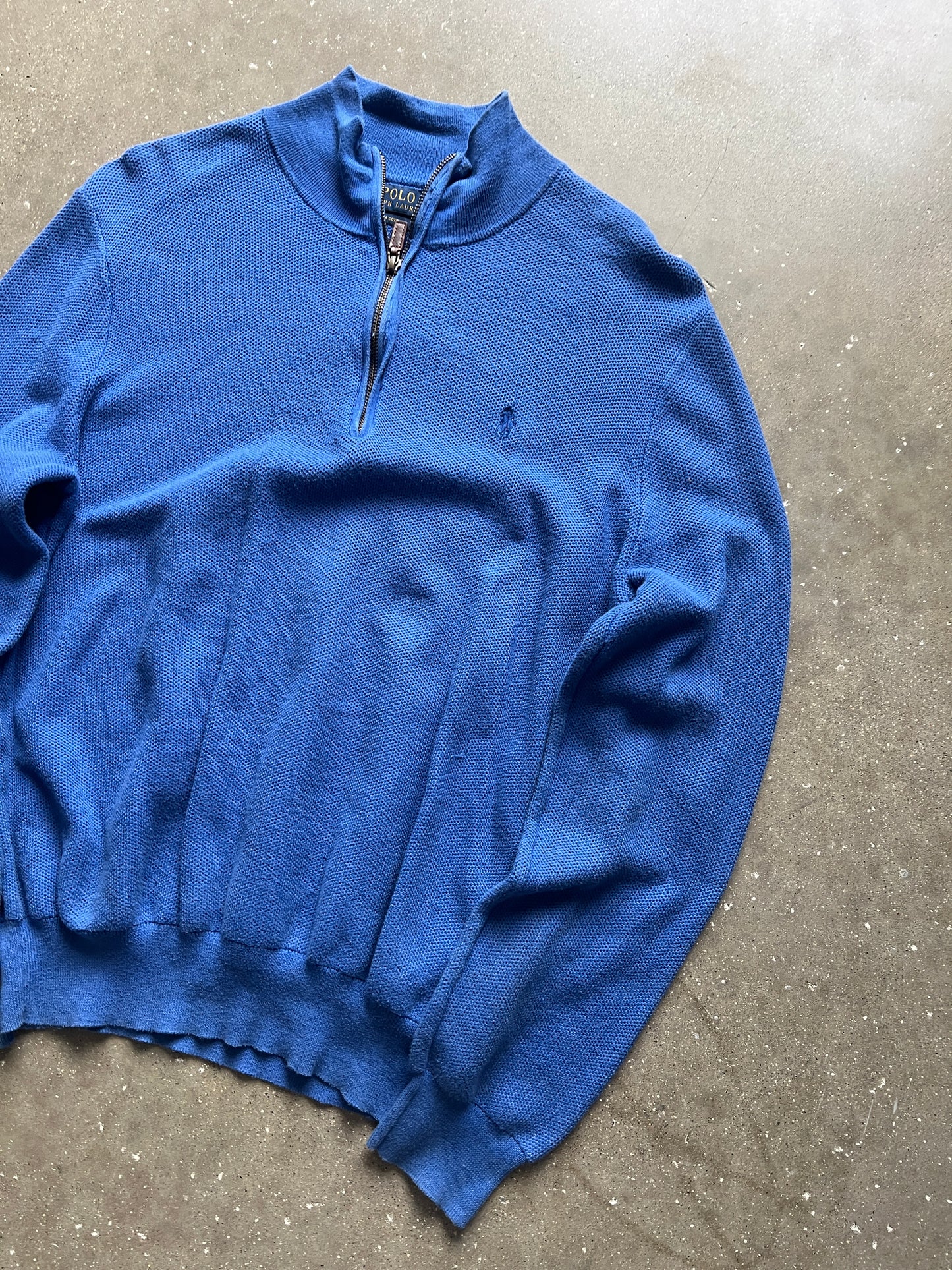 Vintage Blue Polo Ralph Lauren Sweater - L