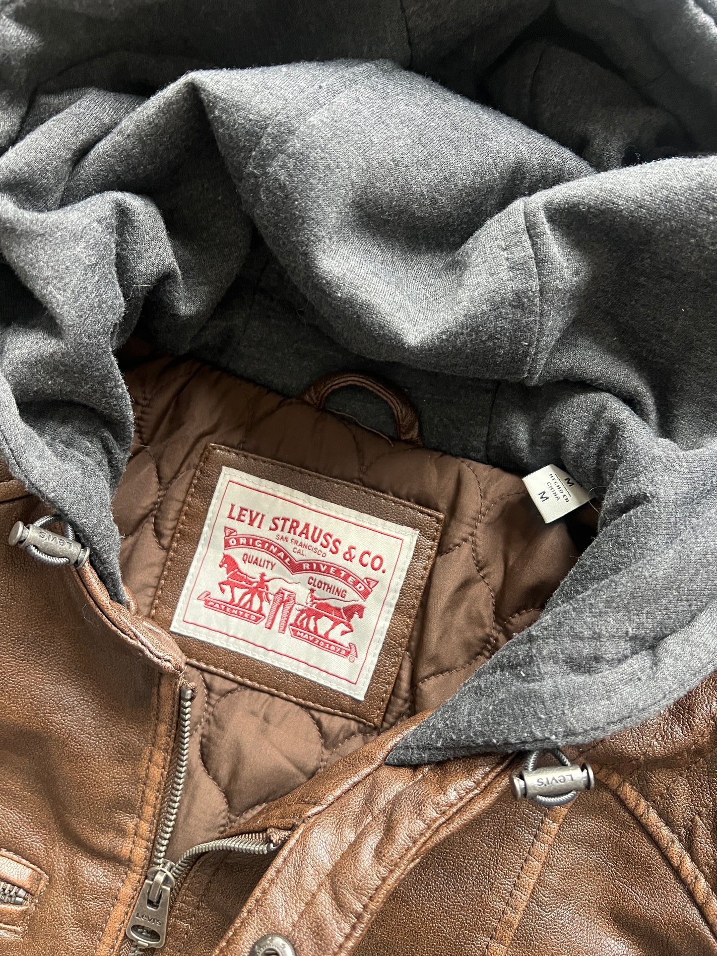 Vintage Mocha Brown Levis Moto Jacket - M