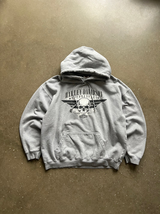 Vintage Grey Harley Davidson Hoodie - XL
