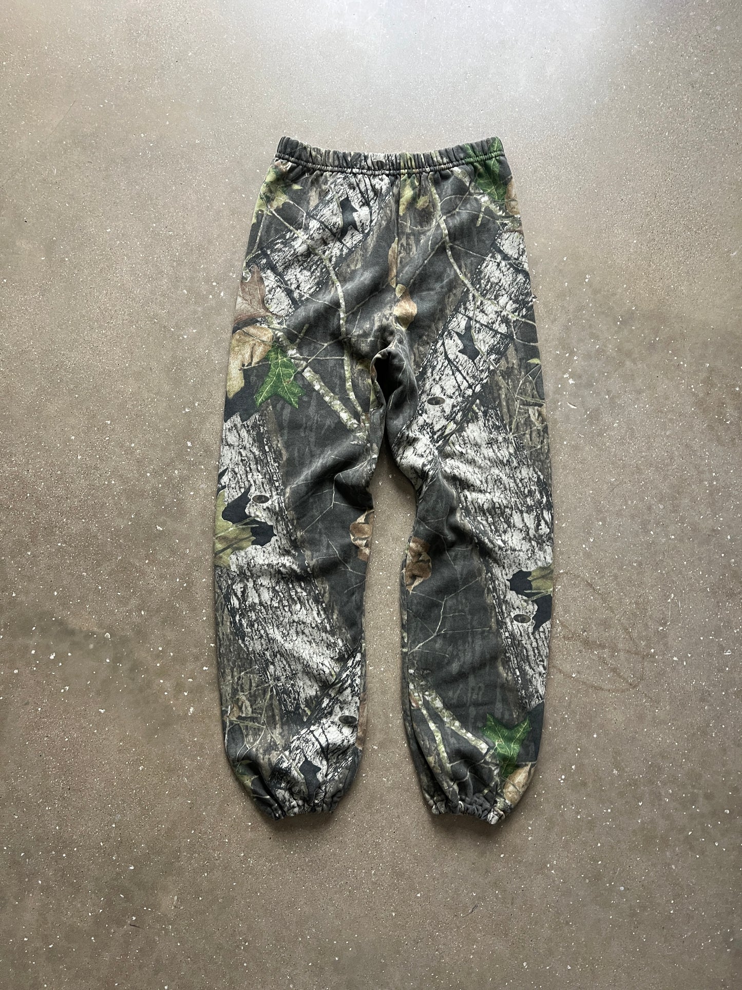 Vintage Moss Green Camo Sweatpants - S