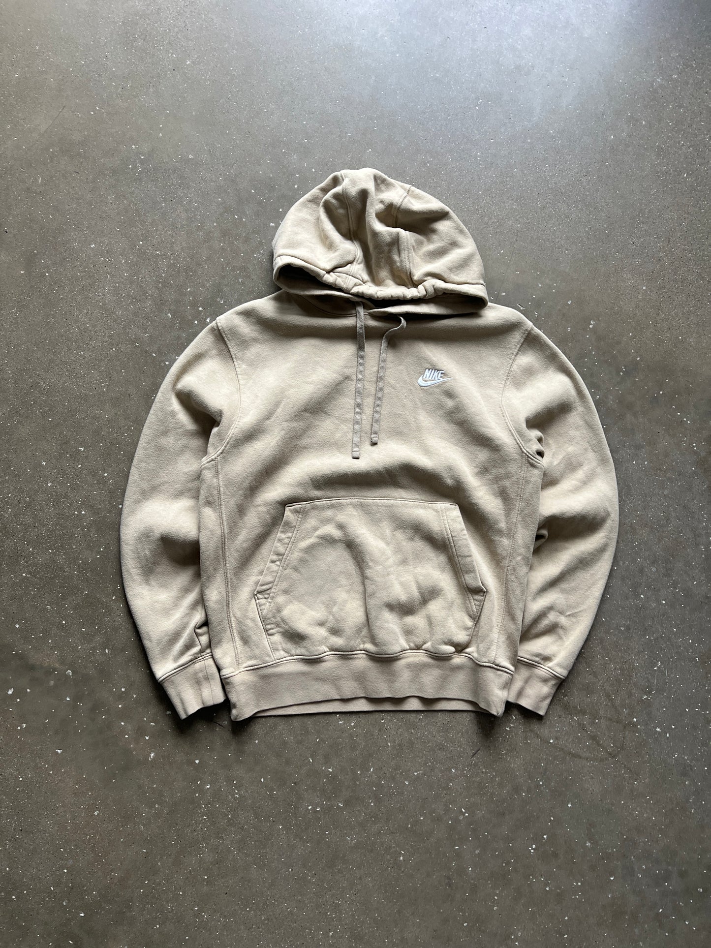 Vintage Cream Nike Swoosh Hoodie - S