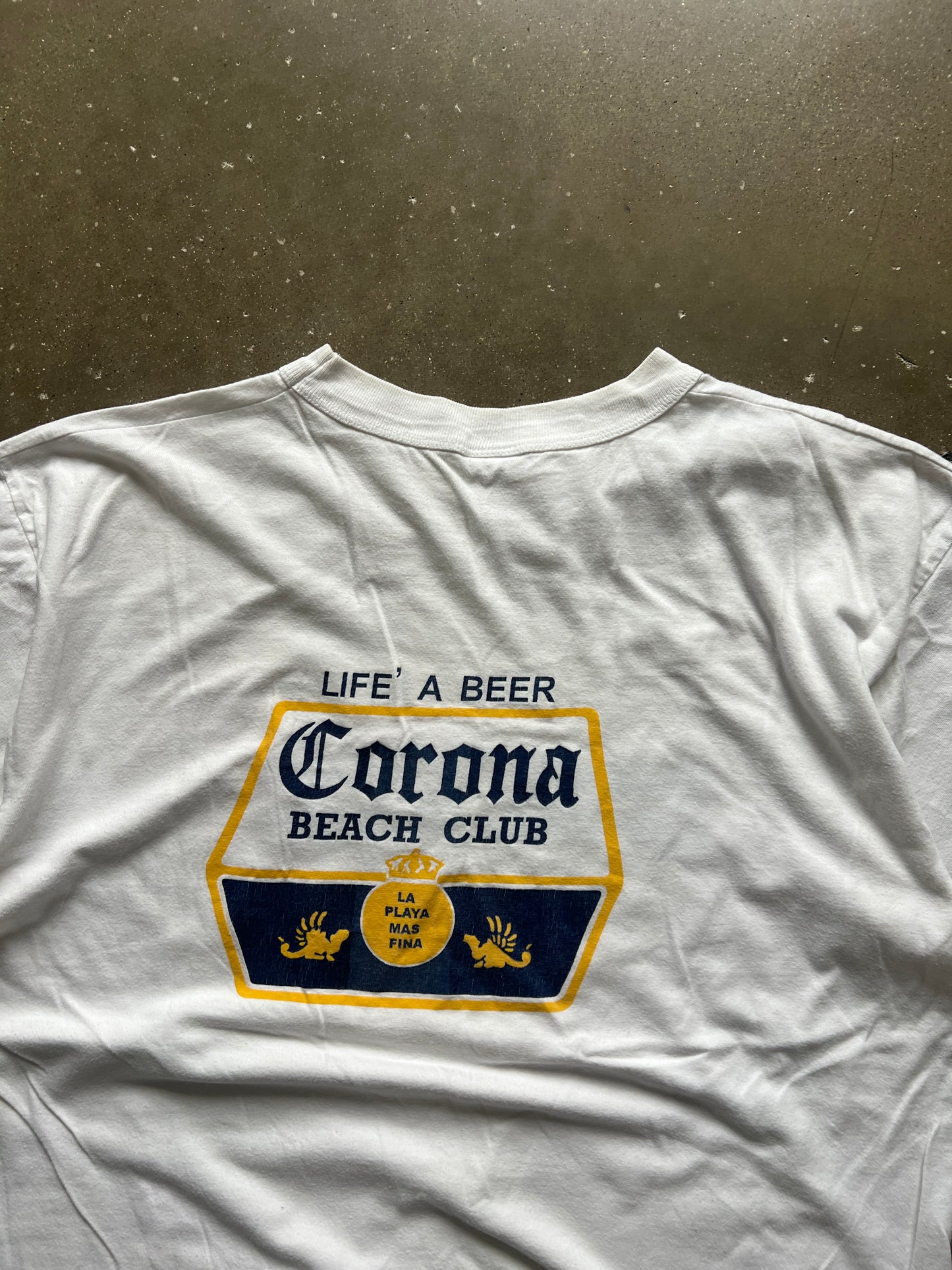 Vintage White Carona Beach Club Shirt - XL