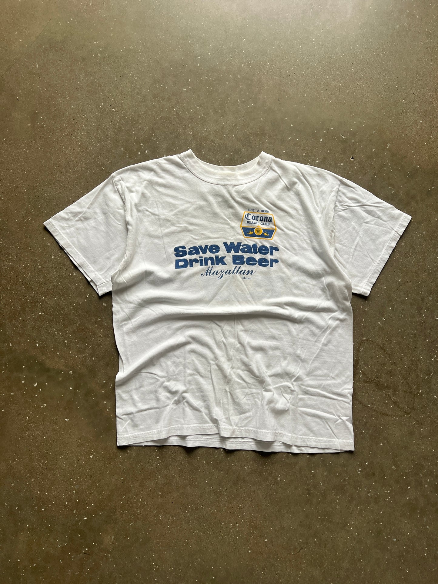 Vintage White Carona Beach Club Shirt - XL