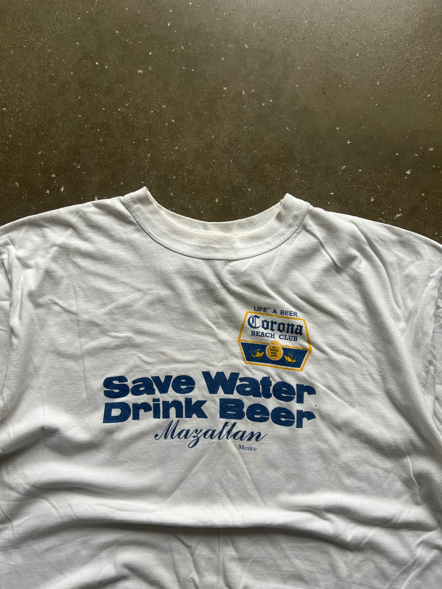 Vintage White Carona Beach Club Shirt - XL