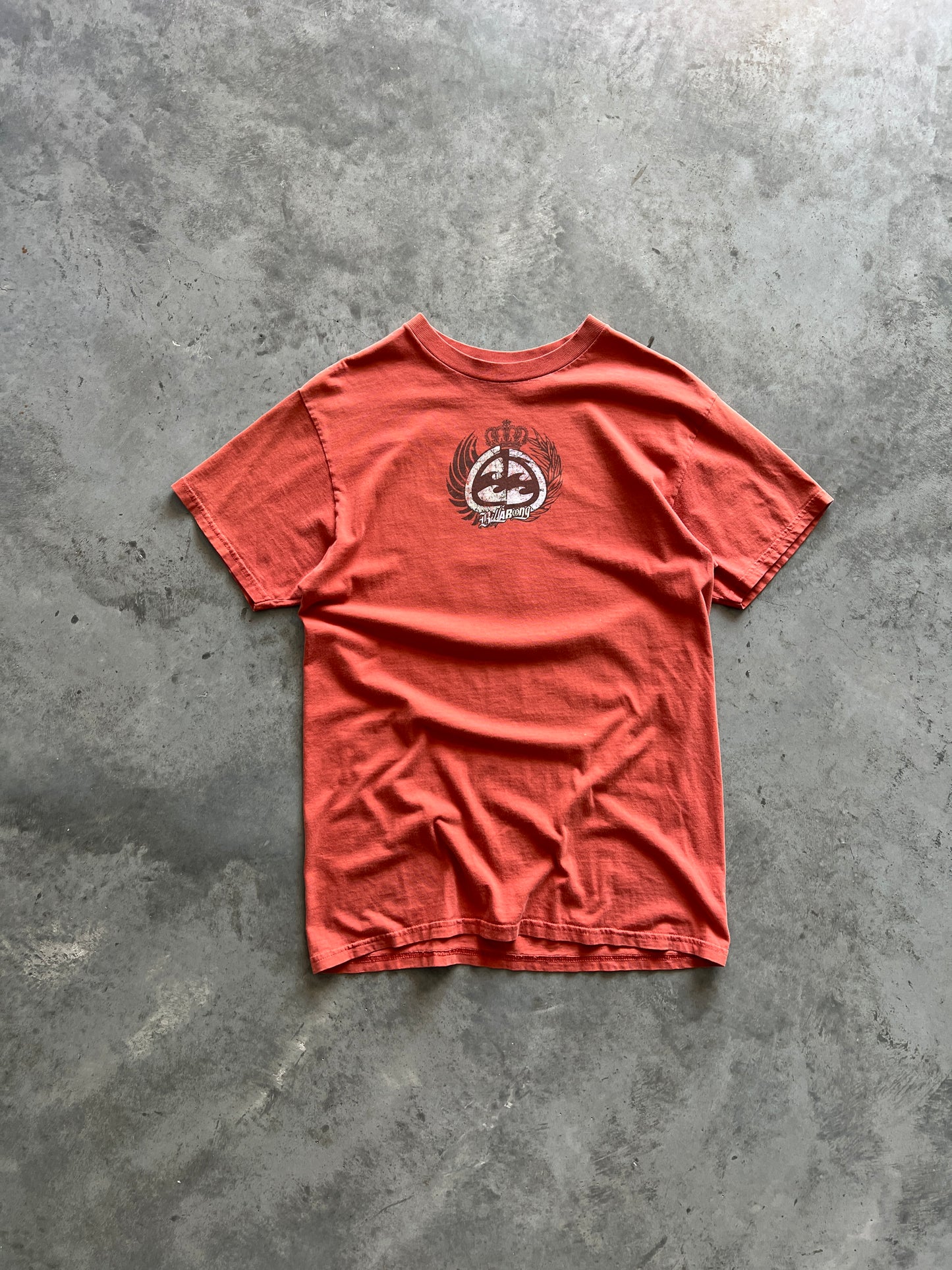 Vintage Dark Orange Billabong Spellout Shirt - M