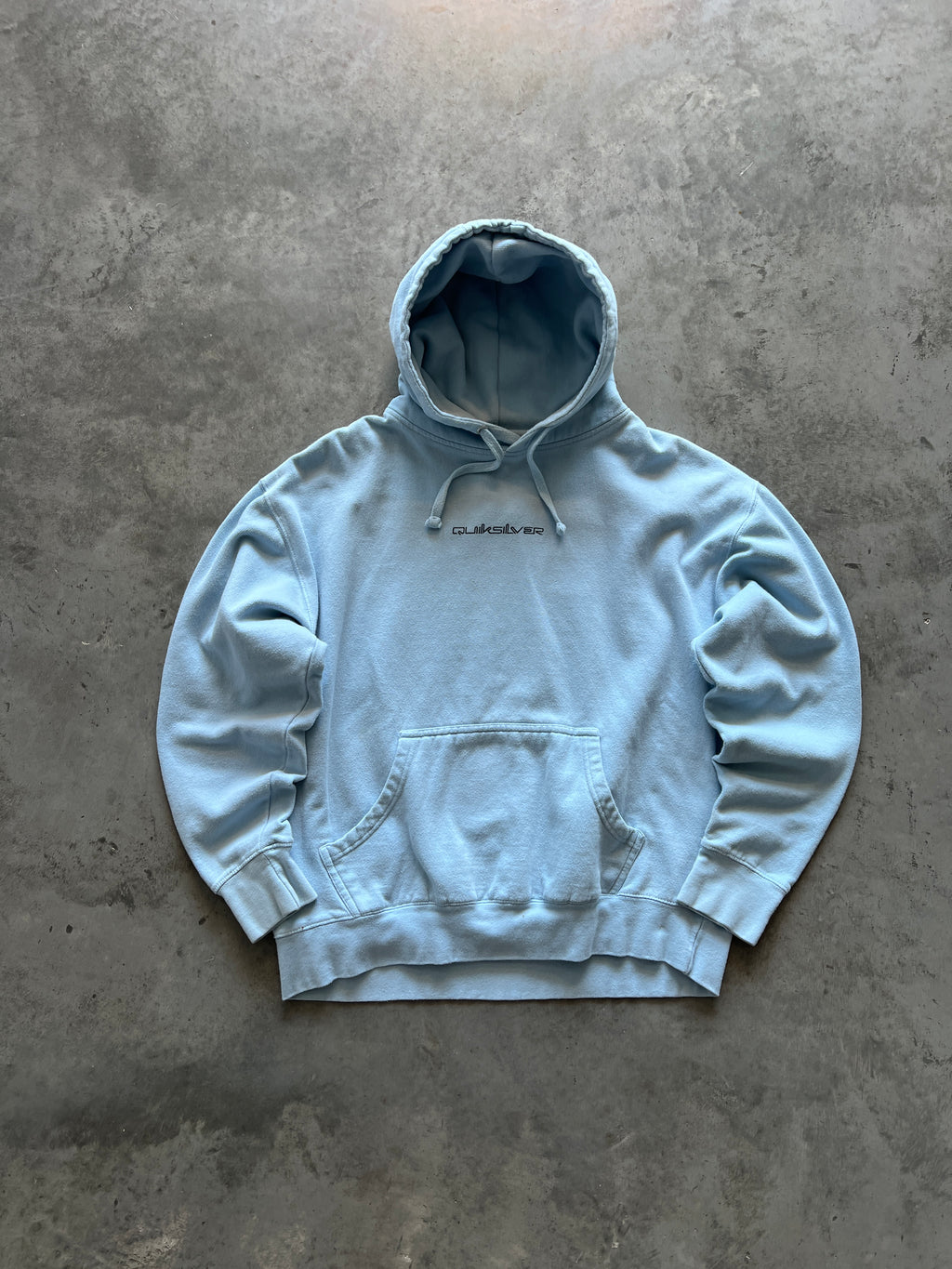 Vintage Baby Blue Quicksilver Hoodie - L